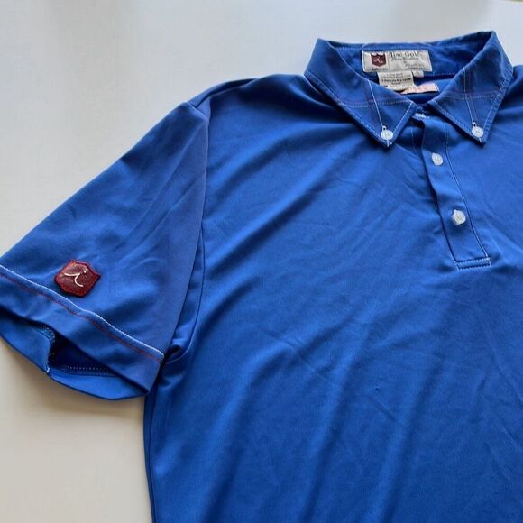 Iliac Golf Slim Fit Contrast Stitch Polo Mens L - Picture 3 of 9